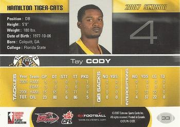 Tay Cody Card Back